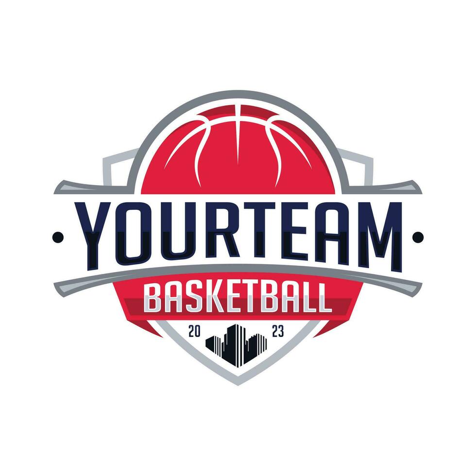 Modern professional Basketball City Club emblem vector mascot logo design
