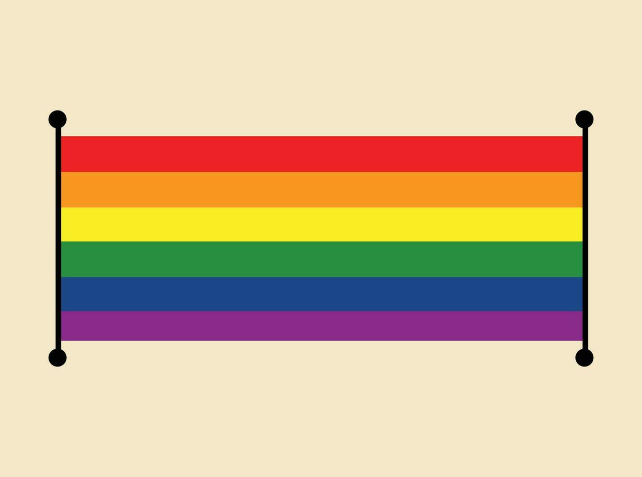 largo arco iris orgullo bandera, contento orgullo elemento, lgbtq bandera vector