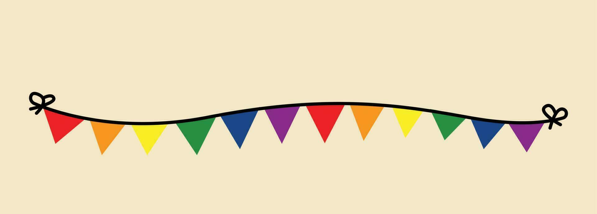 Colorful Festive Flags, Happy Pride Element, LGBTQ Flag vector