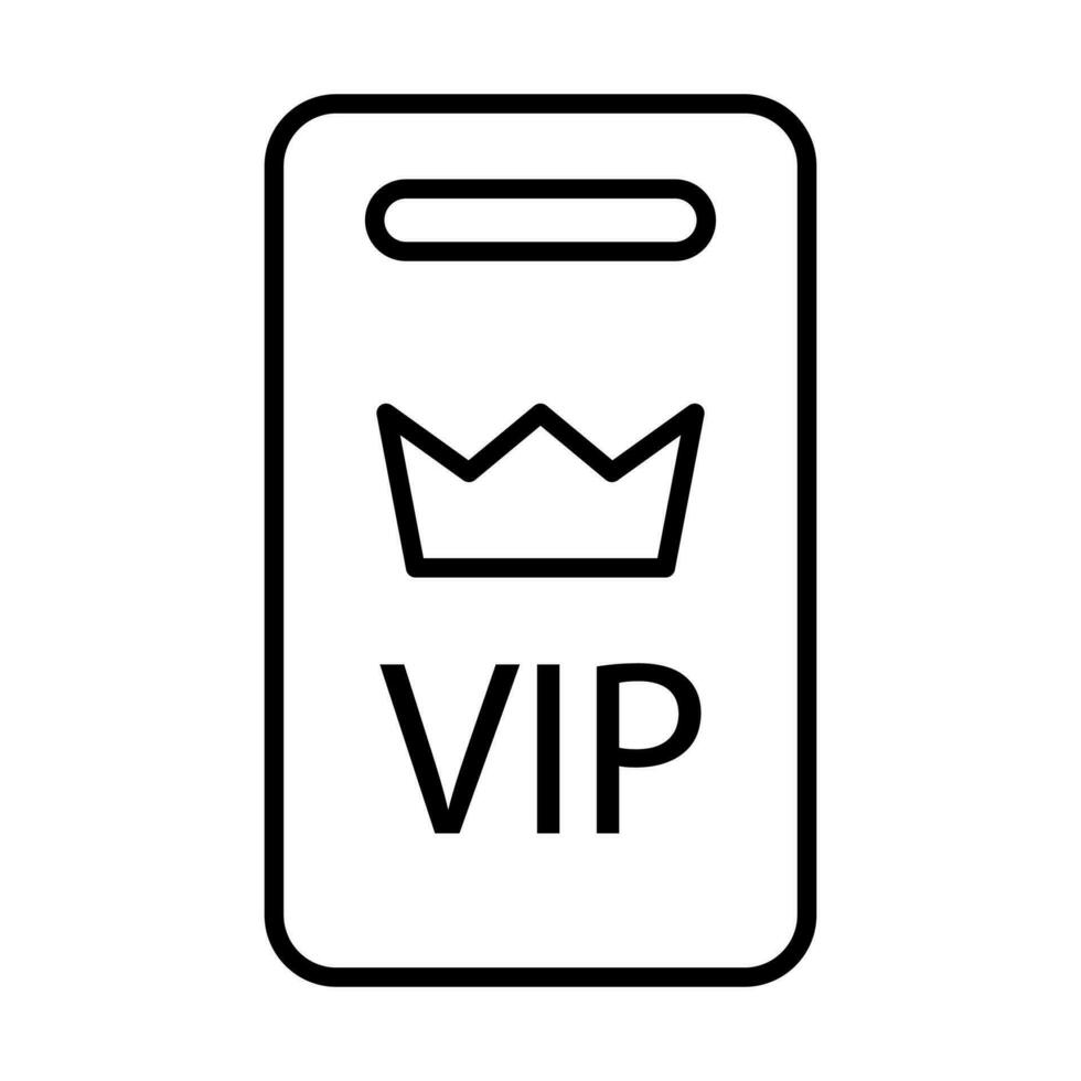 VIP card icon vector for graphic design, logo, website, social media, mobile app, UI