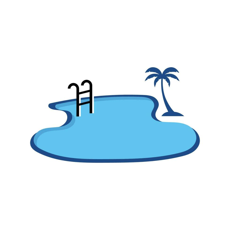 nadando piscina servicio, nadando piscina logo, agua logo diseño vector