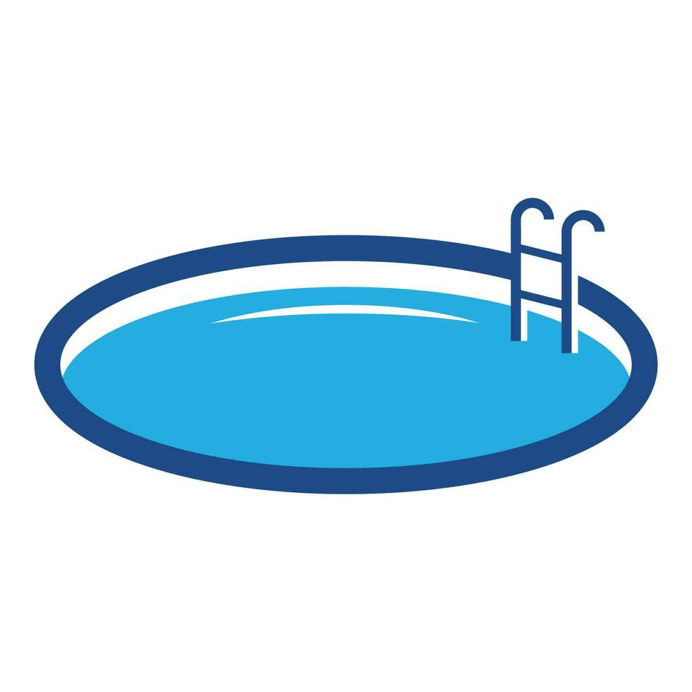 nadando piscina servicio, nadando piscina logo, agua logo diseño vector