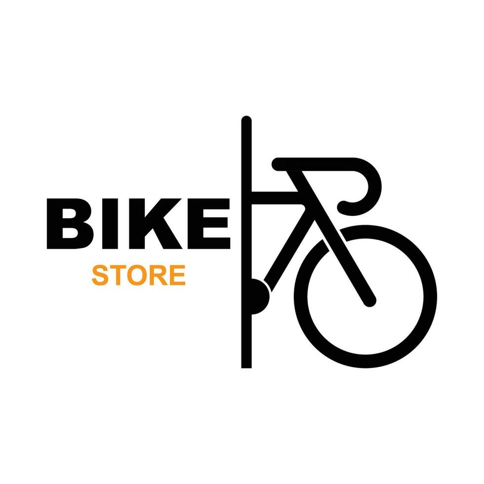 Bicycle shop logo design vector image, Bicycle logo concept icon vector, Simple design modern vector