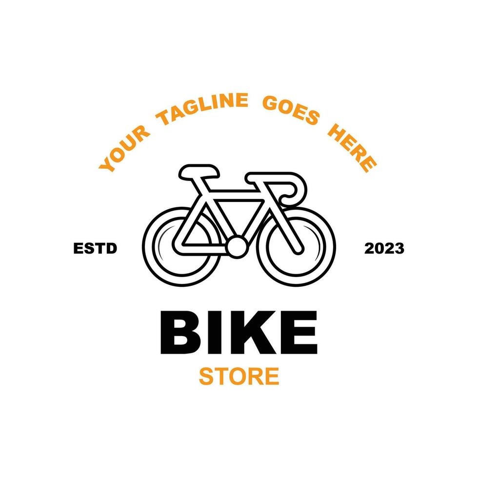 Bicycle shop logo design vector image, Bicycle logo concept icon vector, Simple design modern vector