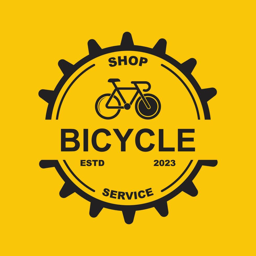 Bicycle shop logo design vector image, Bicycle logo concept icon vector, Simple design modern vector
