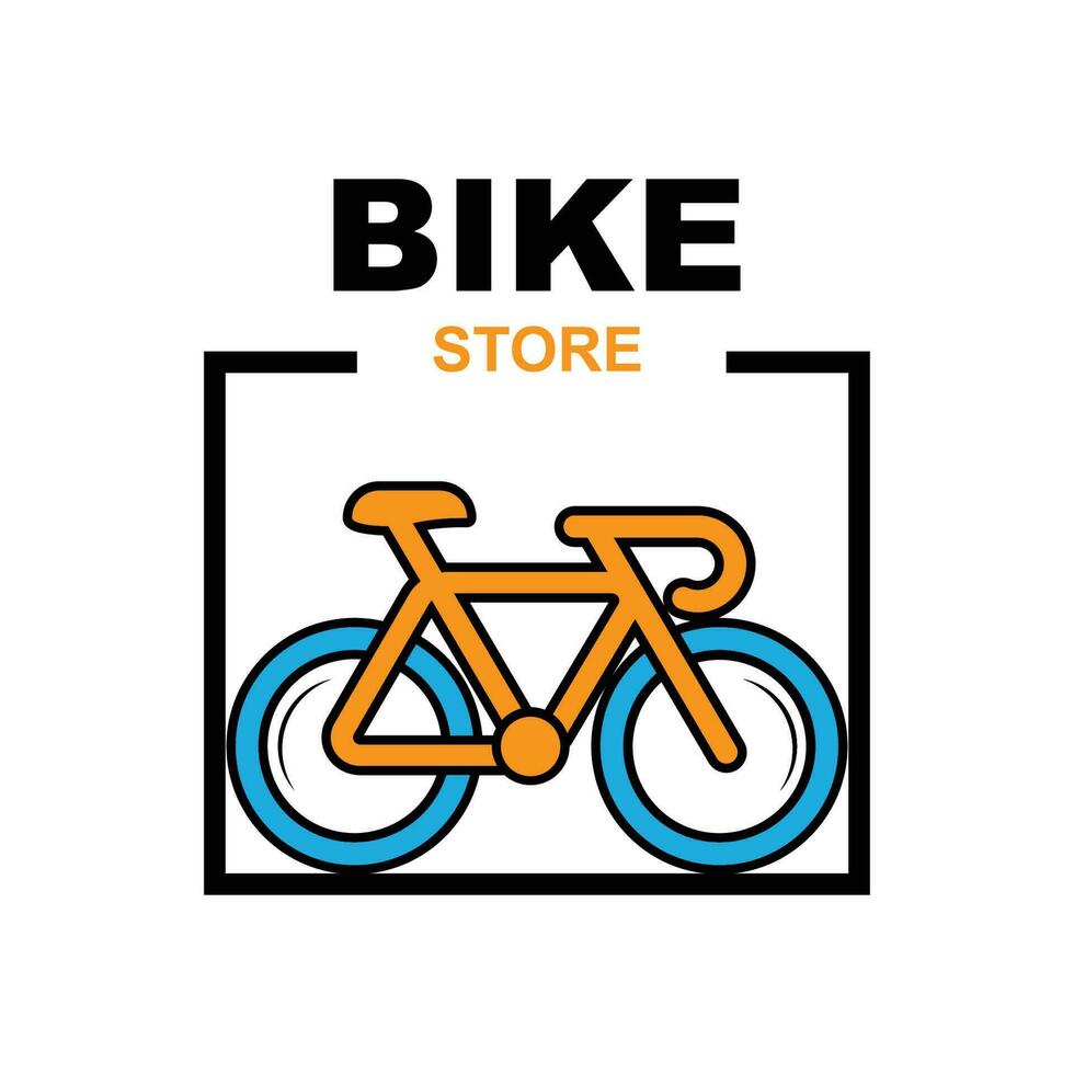 bicicleta tienda logo diseño vector imagen, bicicleta logo concepto icono vector, sencillo diseño moderno vector