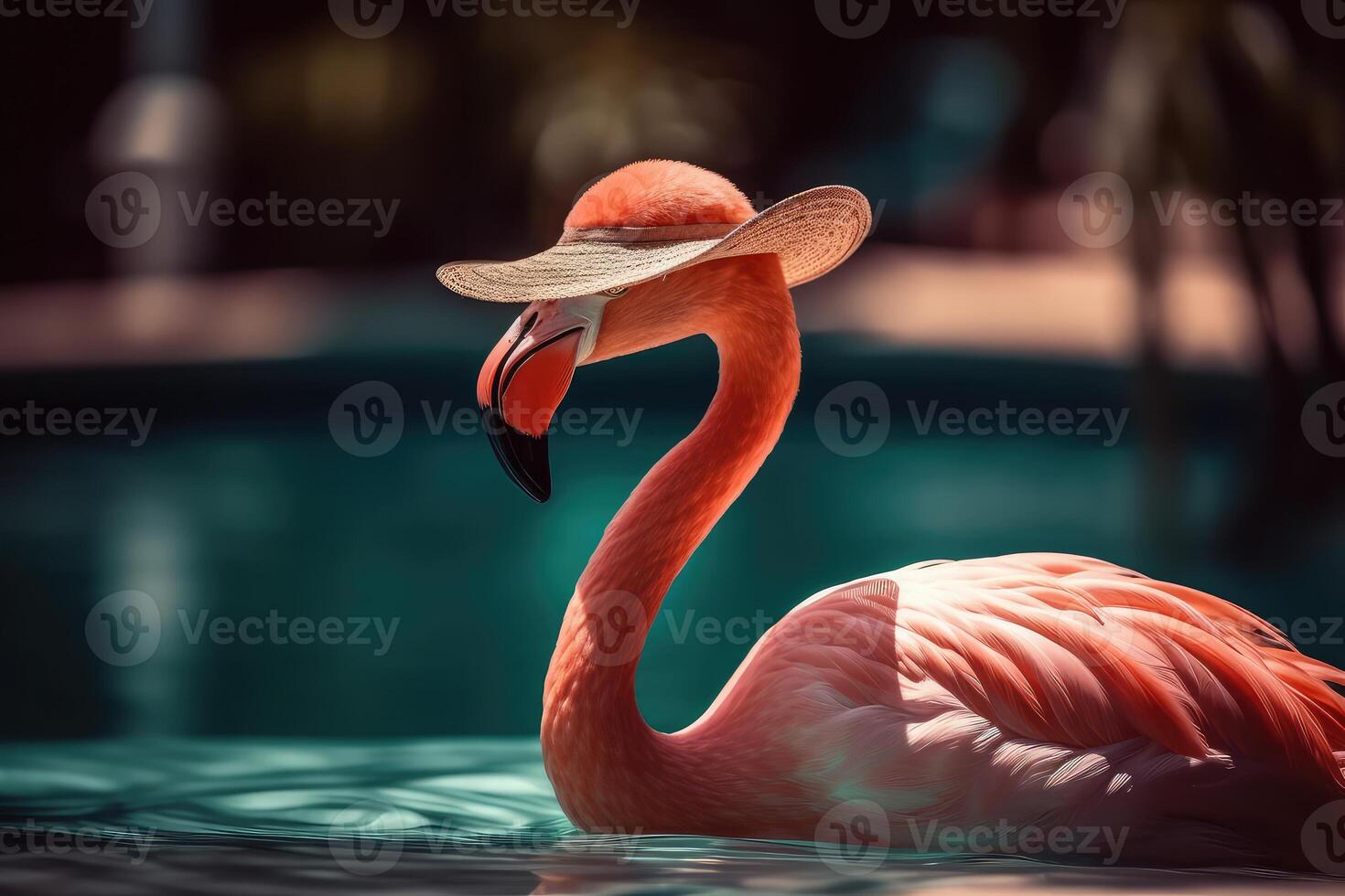 flamenco pájaro . ai generado foto