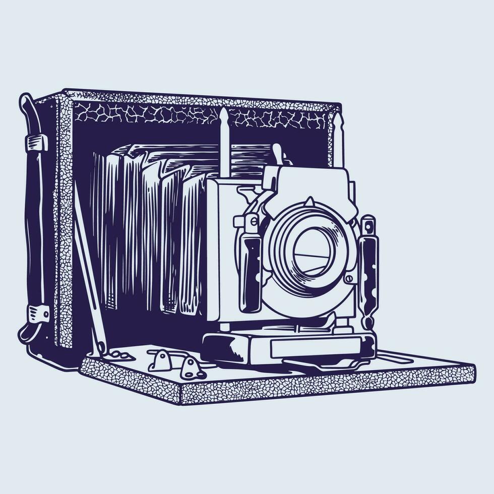 Vintage Camera - Antique Film Camera in Retro Style vector