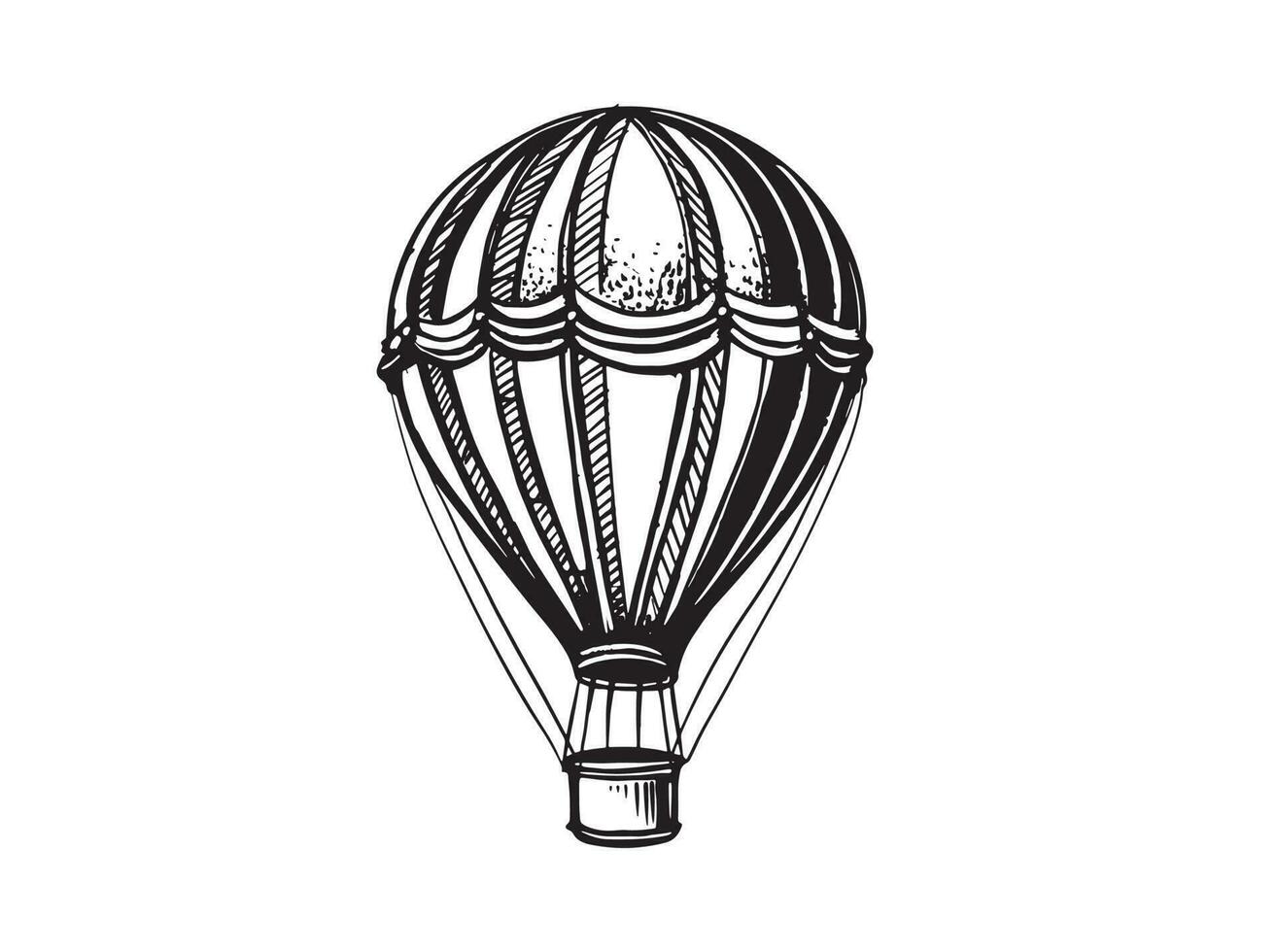 Air balloon, hand drawn illustrations, vector. vector