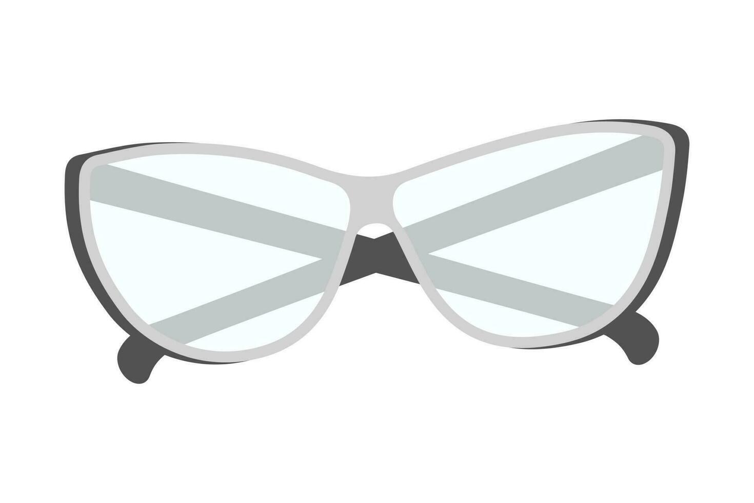 Elegant stylized Glasses with transparent lenses in grayscale. Happy teachers day. Bespectacled. EPS vector