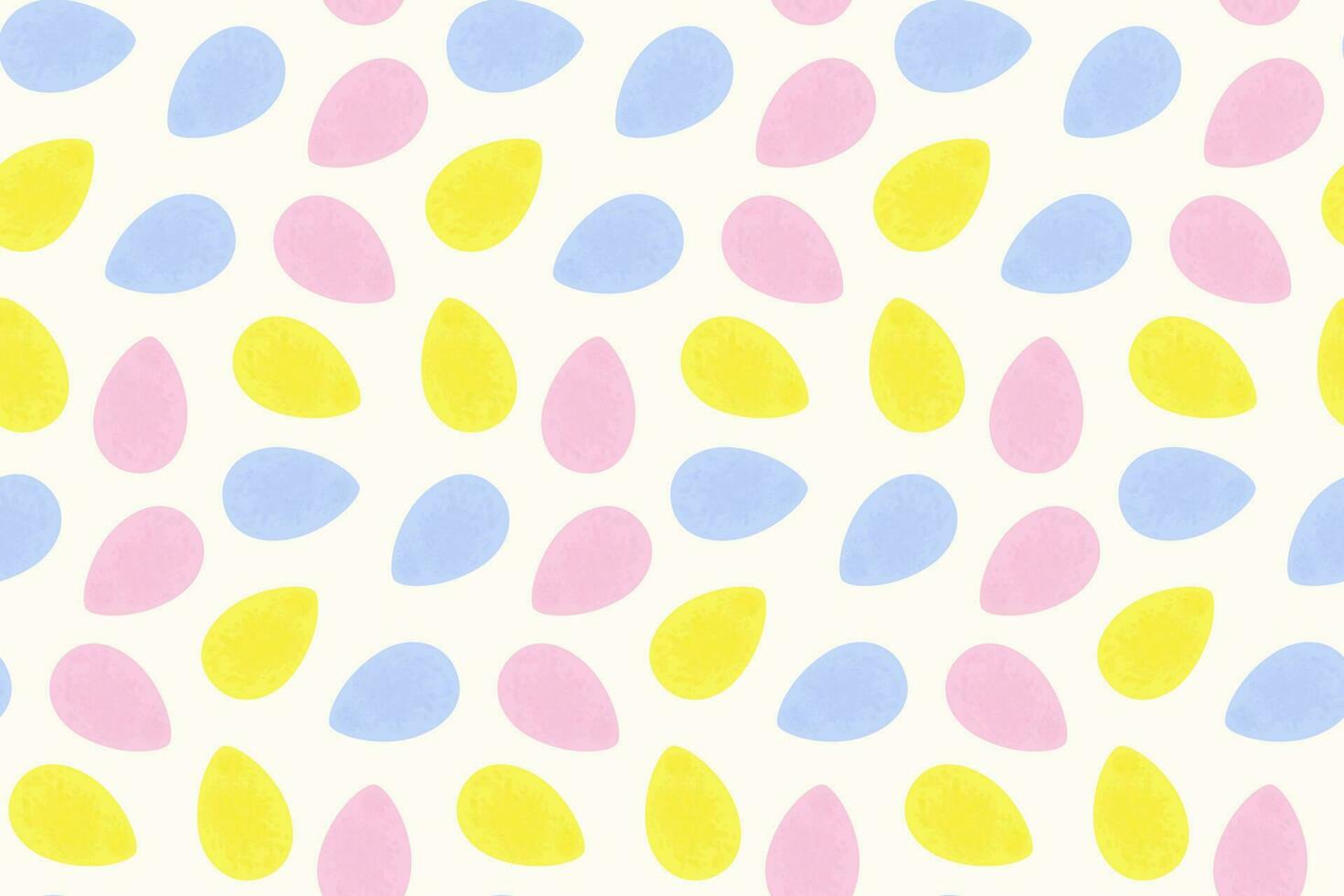 Seamless pattern of bright colorful Easter eggs in trendy pale shades. Happy Easter. Hand drawn. EPS vector
