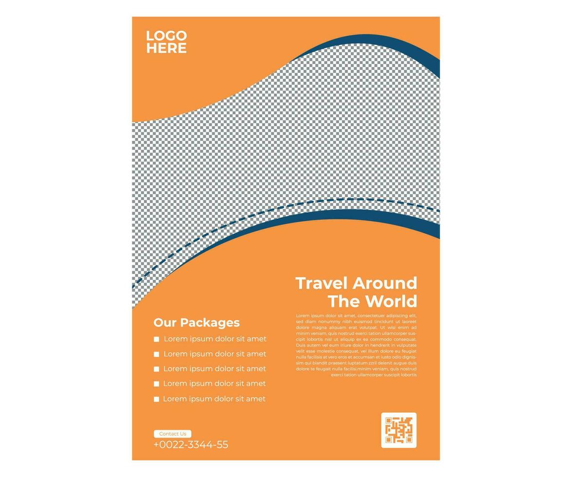 Travel agency stylish flyer design vector