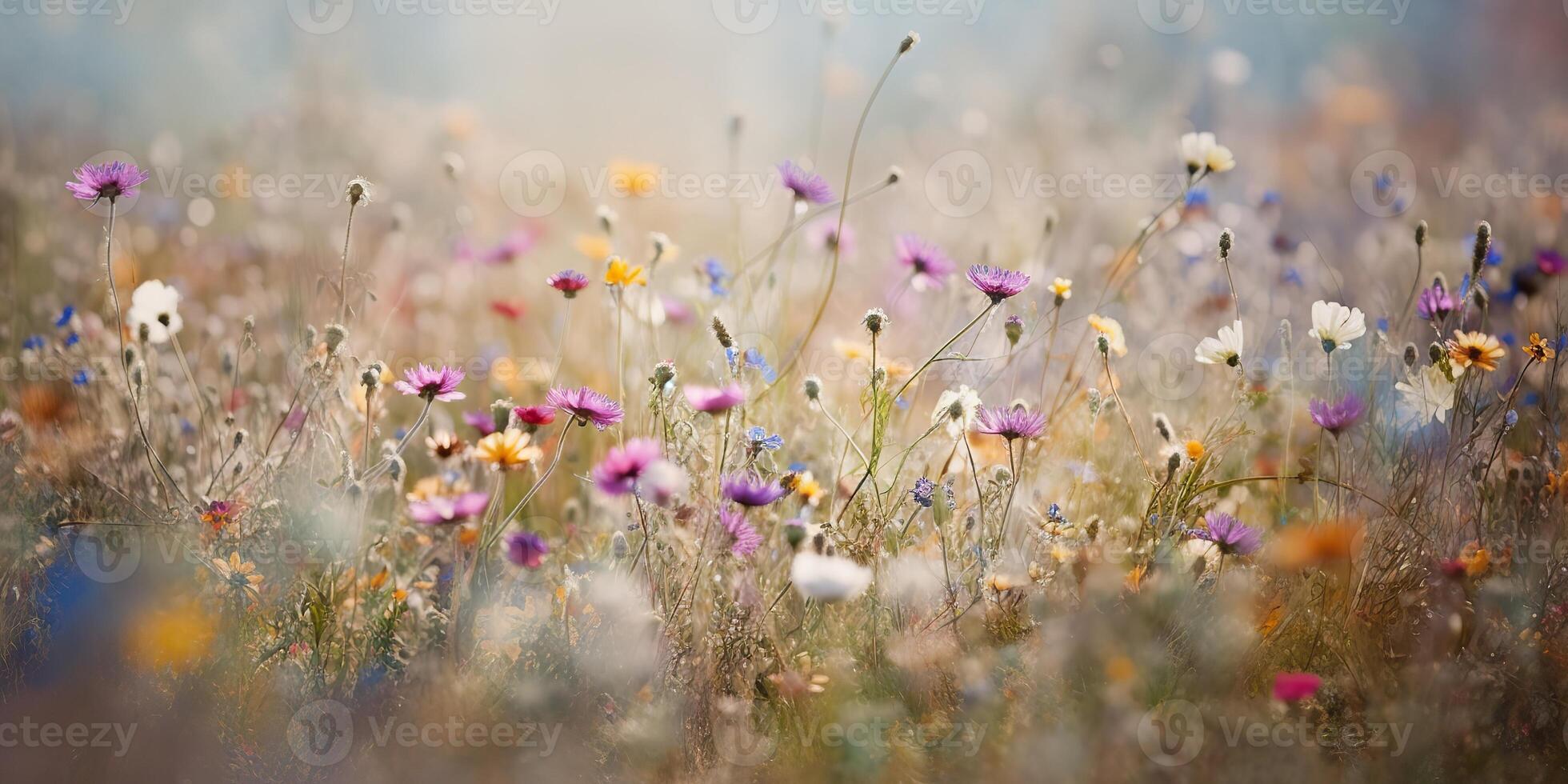 . . Wild flowers spring outdoor field. Romantic nature lover love aesthetics vibe. Graphic Art photo