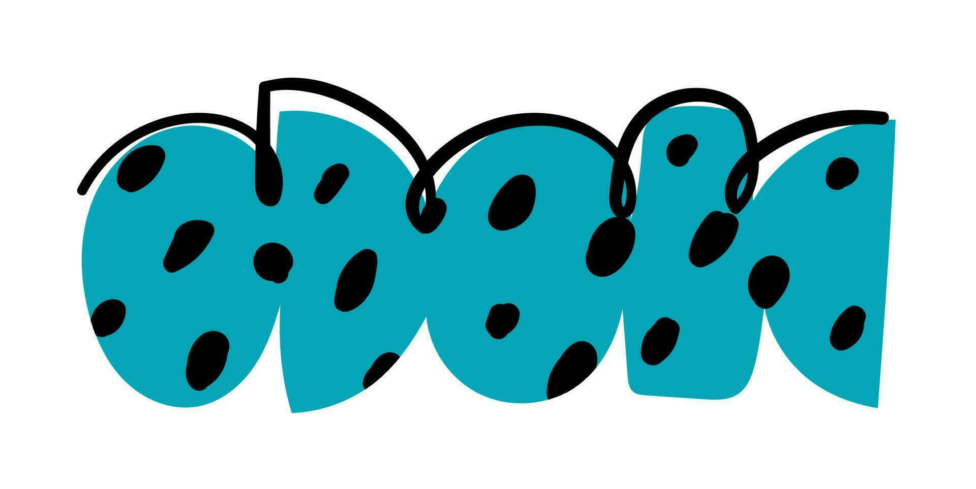 Abstract doodle element. Hand drawn simple stylized figure vector