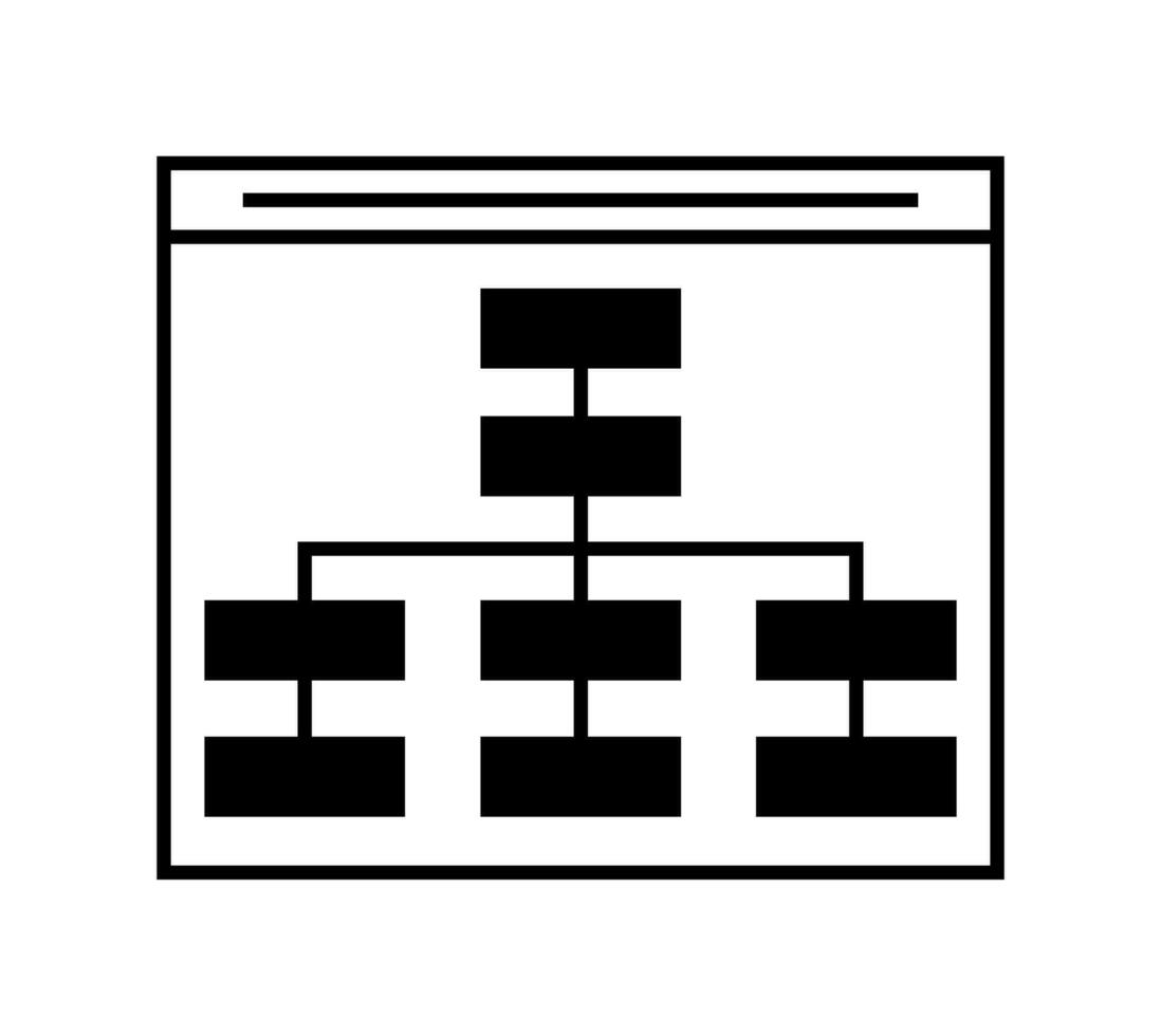 vector illustration of sitemap icon on white background