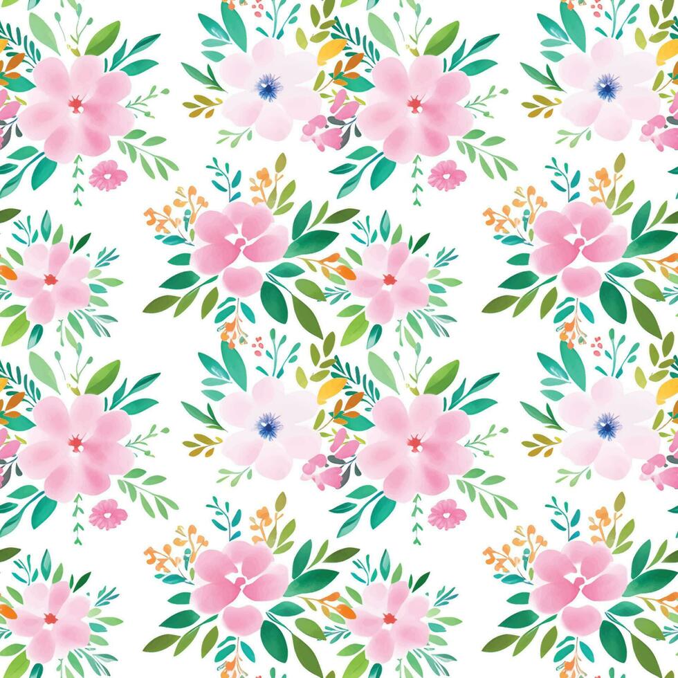 floral forma acuarela sin costura modelo. vector