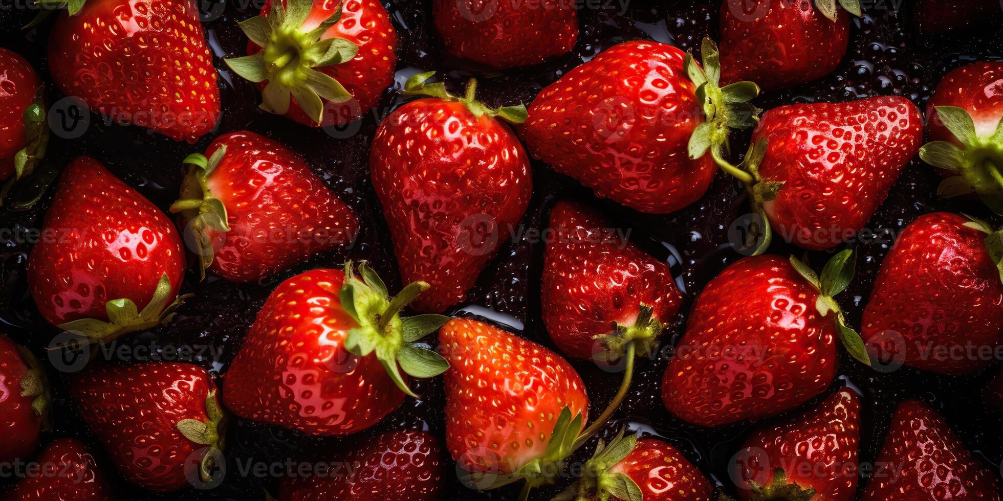. . Macro close up photo of banch set of strawberry. Healthy eco organic fruit. Graphic Art