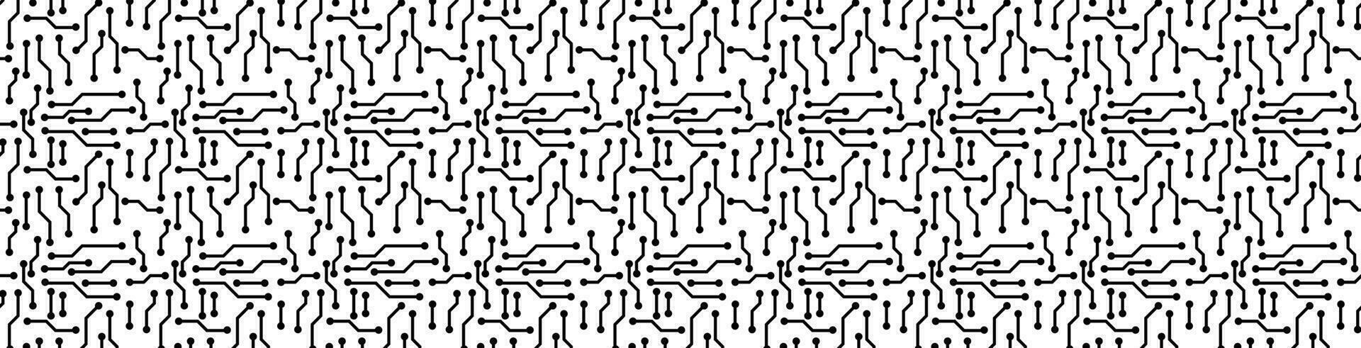 seamless pattern of circuit board vector