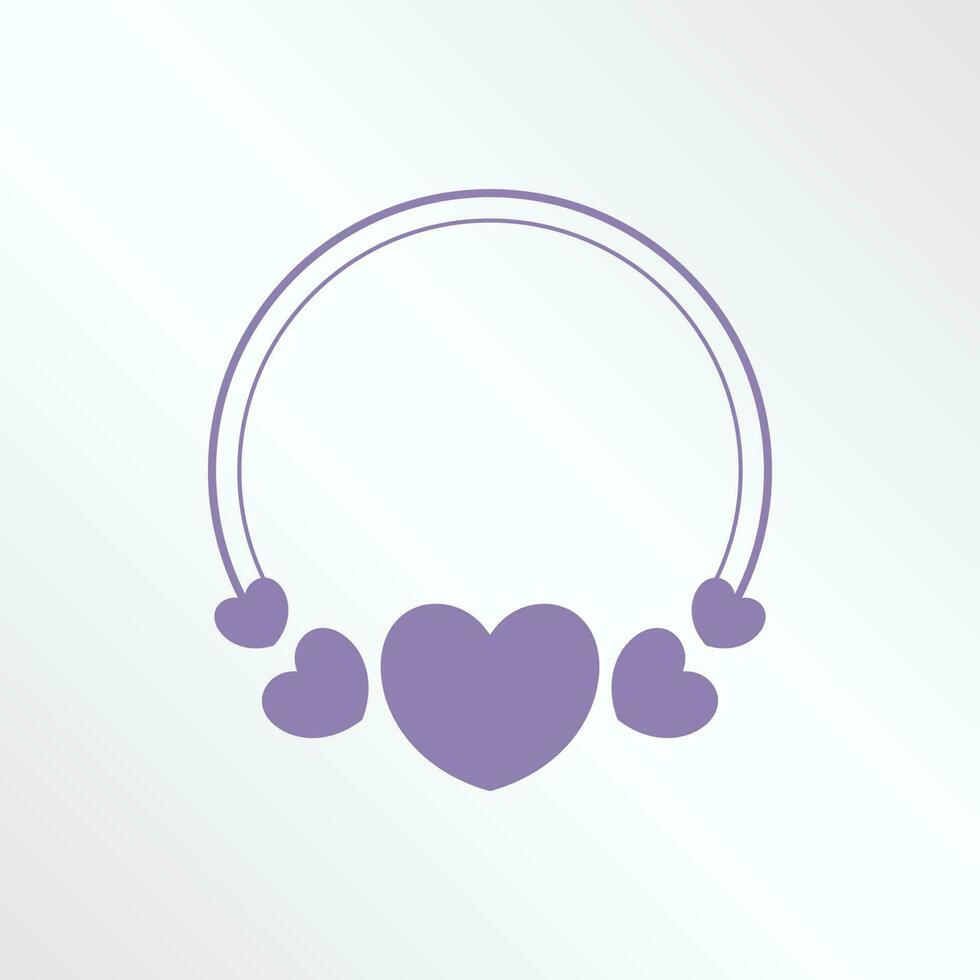 heart frame decoration with empty space for text or photo, for greeting Card, wedding invitation, social media. border vector template
