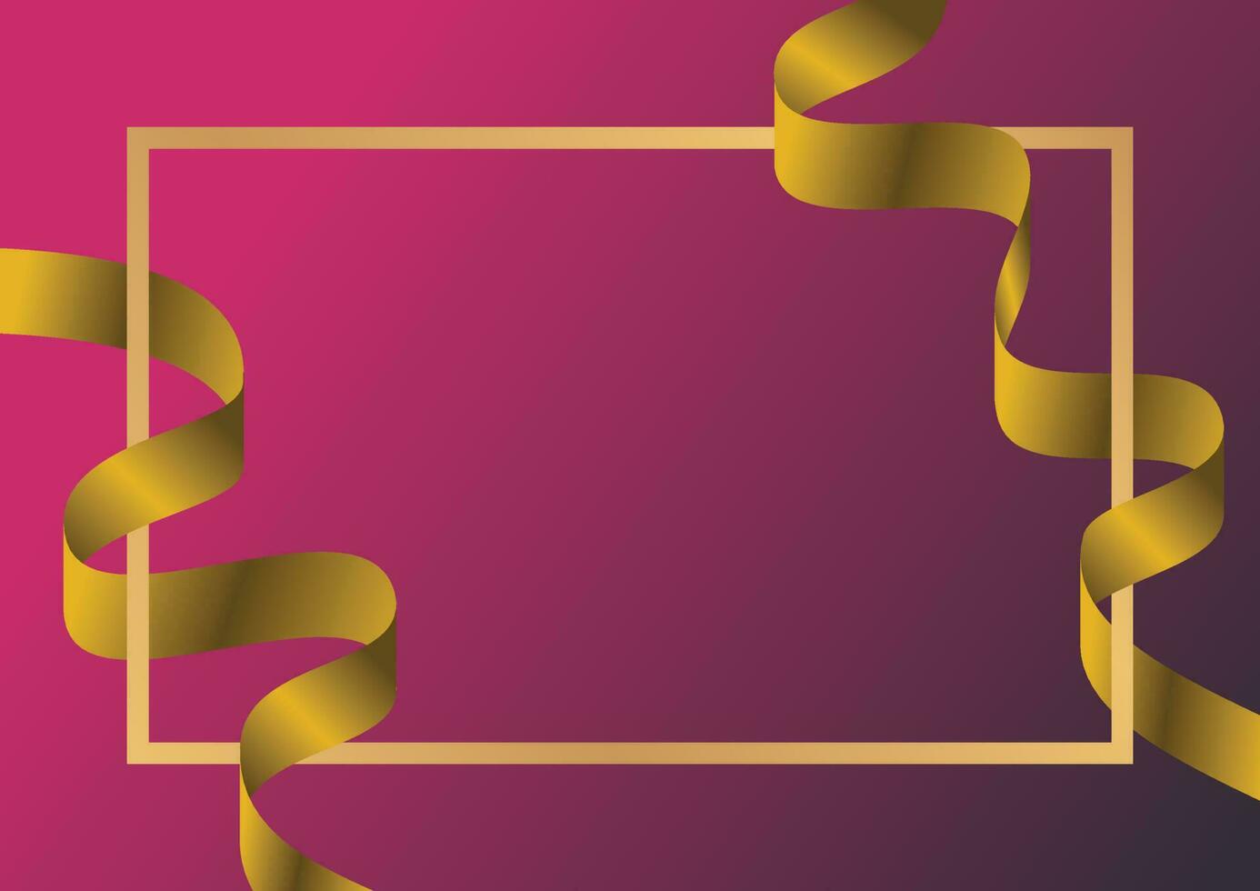 modern background with a combination of gold colored ribbons, with empty space for text. vector illustration for greeting card, charter, presentation, banner.