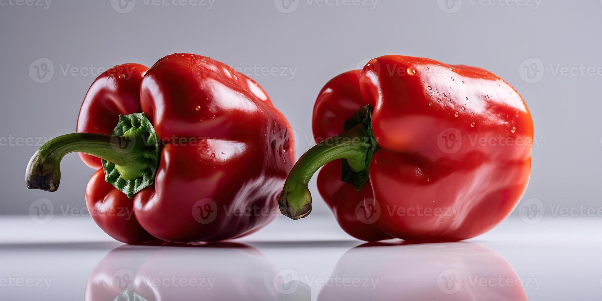 . AI Generted. Macro shot of vegetable pepper in bell form. Can be used for kitchen food or graphic design. Graphic Art photo