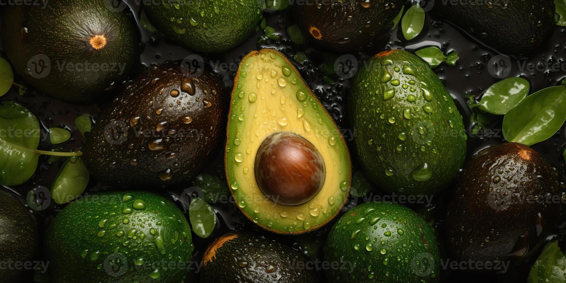 ai generado. ai generativo. fotorrealista ilustración de eco orgánico sano hipster verde comida aguacate modelo antecedentes. gráfico Arte foto