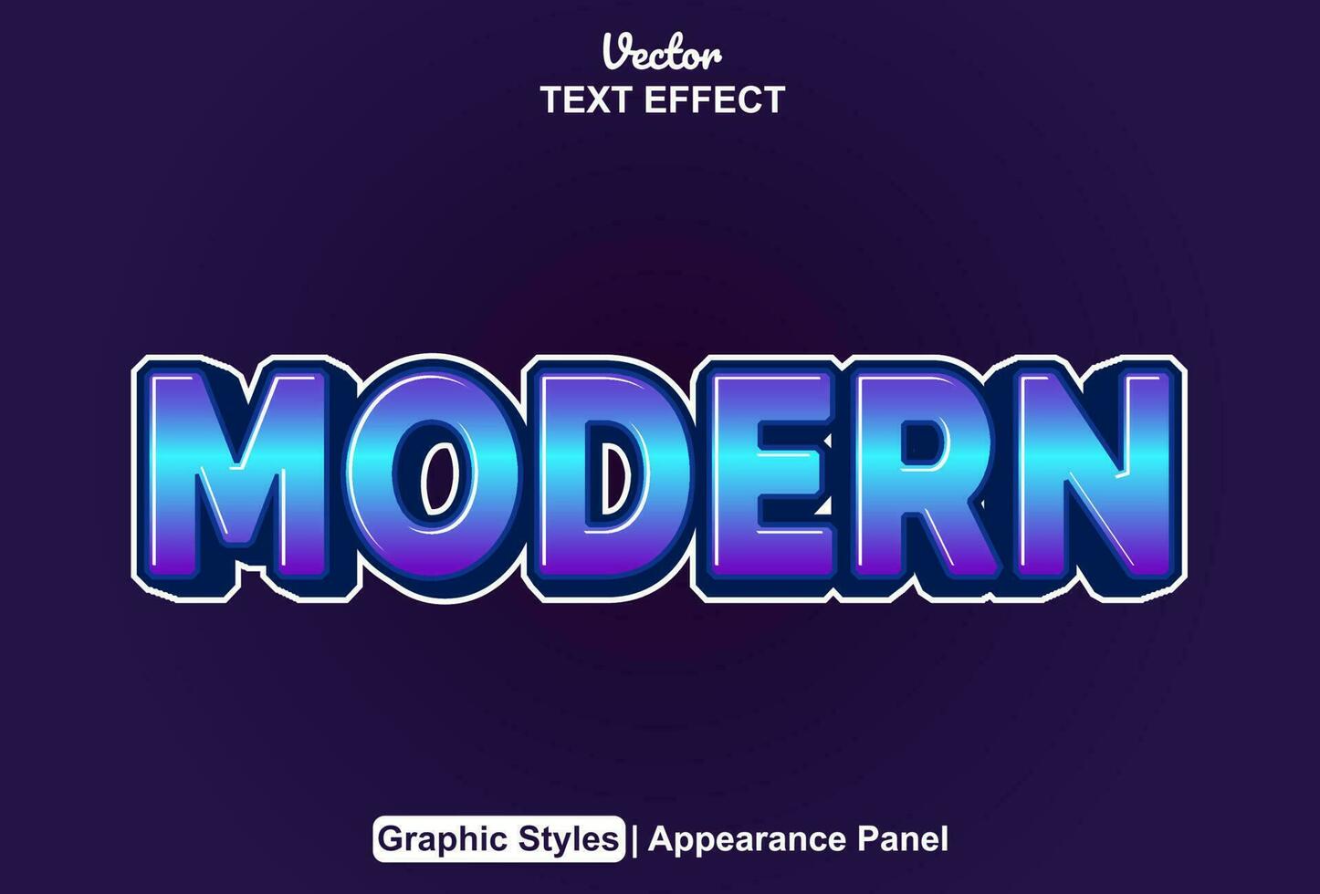 modern text effect with blue color graphic style and editable. vector