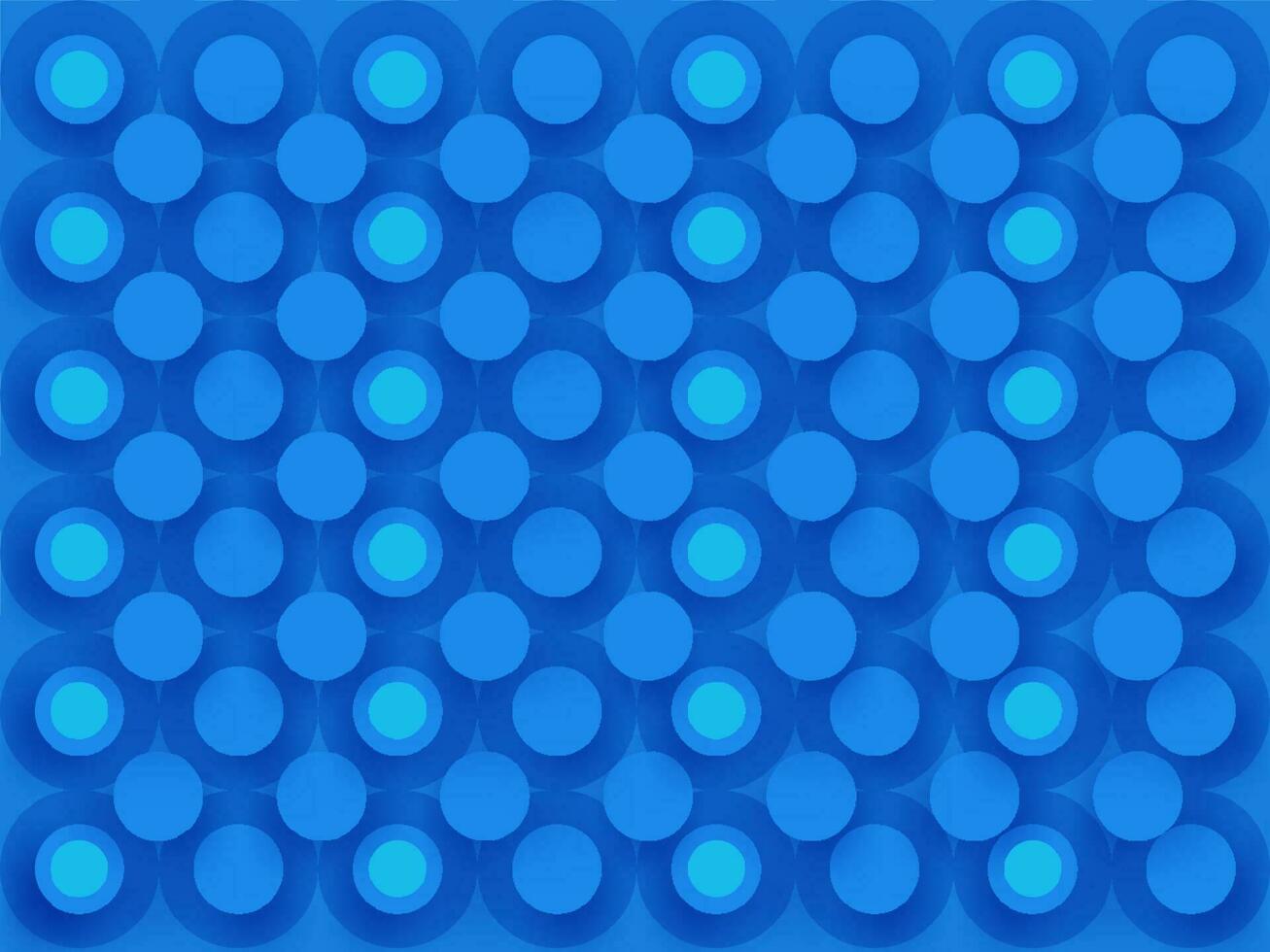 Blue Seamless Circle Hole Pattern Background in Paper Cut vector