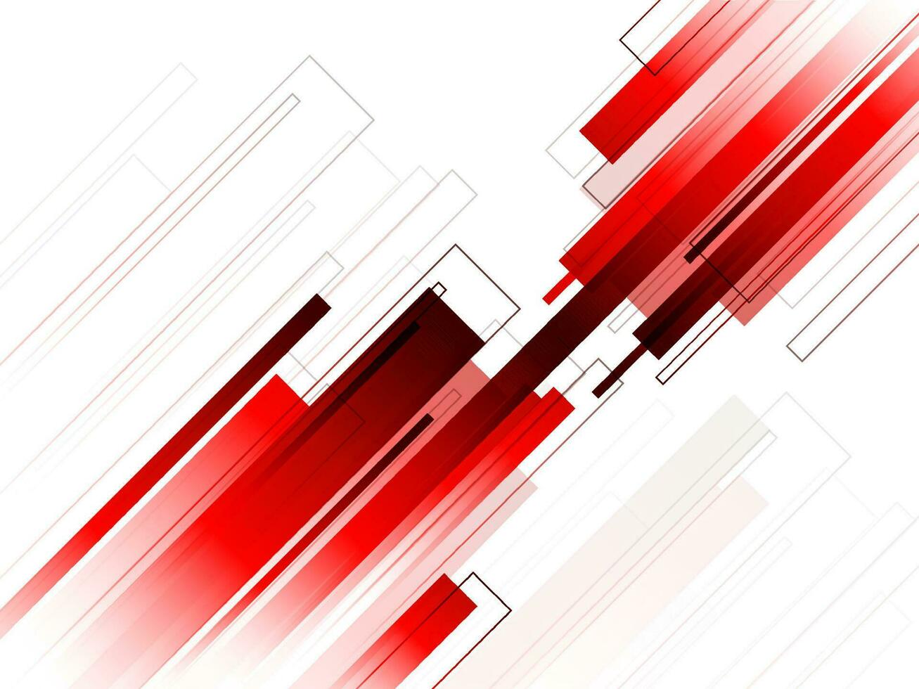 Red and White Abstract Lines or Strip Background. vector