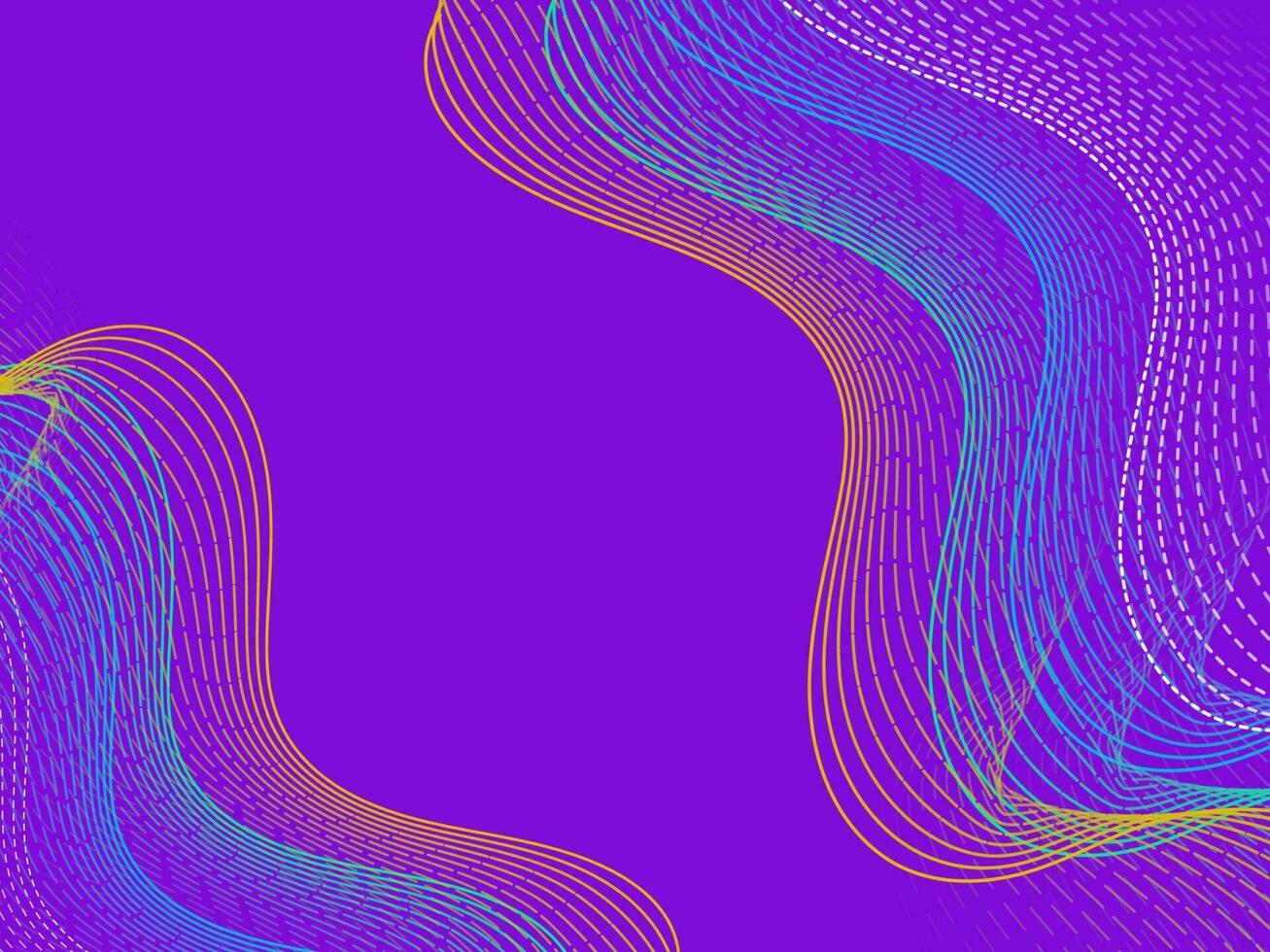 Purple Abstract Background with Wavy Lines. vector