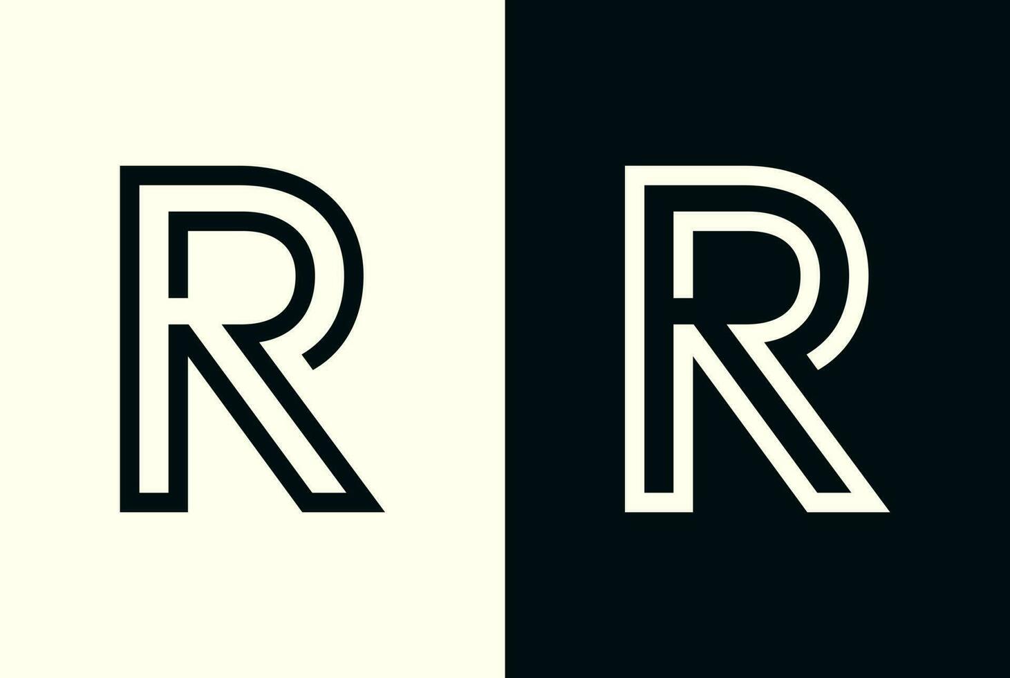 abstract Initial letter R logo vector