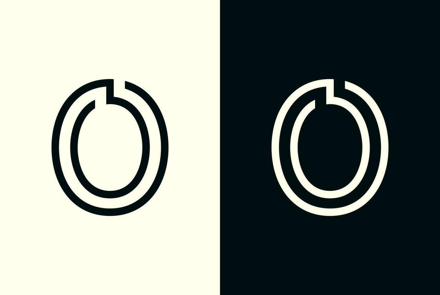 line art letter O logo. abstract Initial letter O logo vector