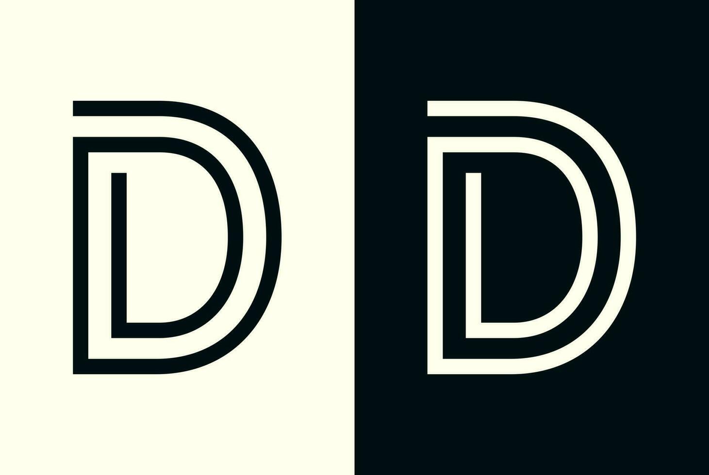 abstract Initial letter D logo vector