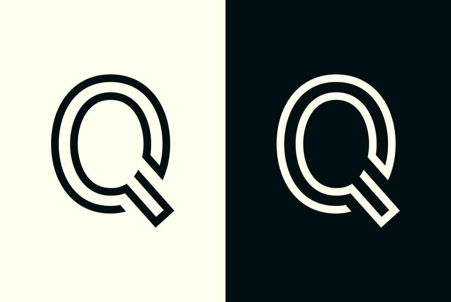 abstract Initial letter Q logo vector