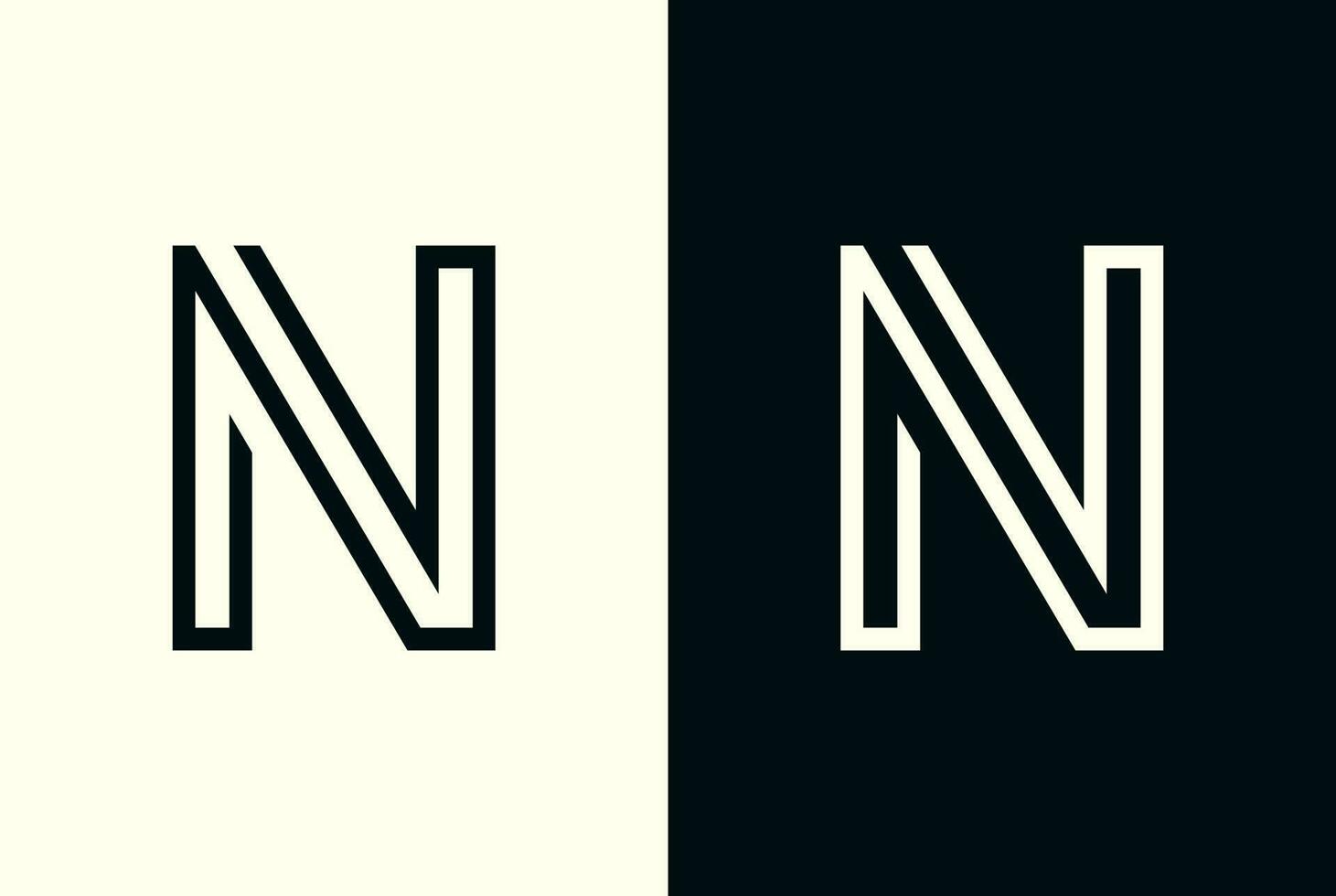 abstract Initial letter N logo vector