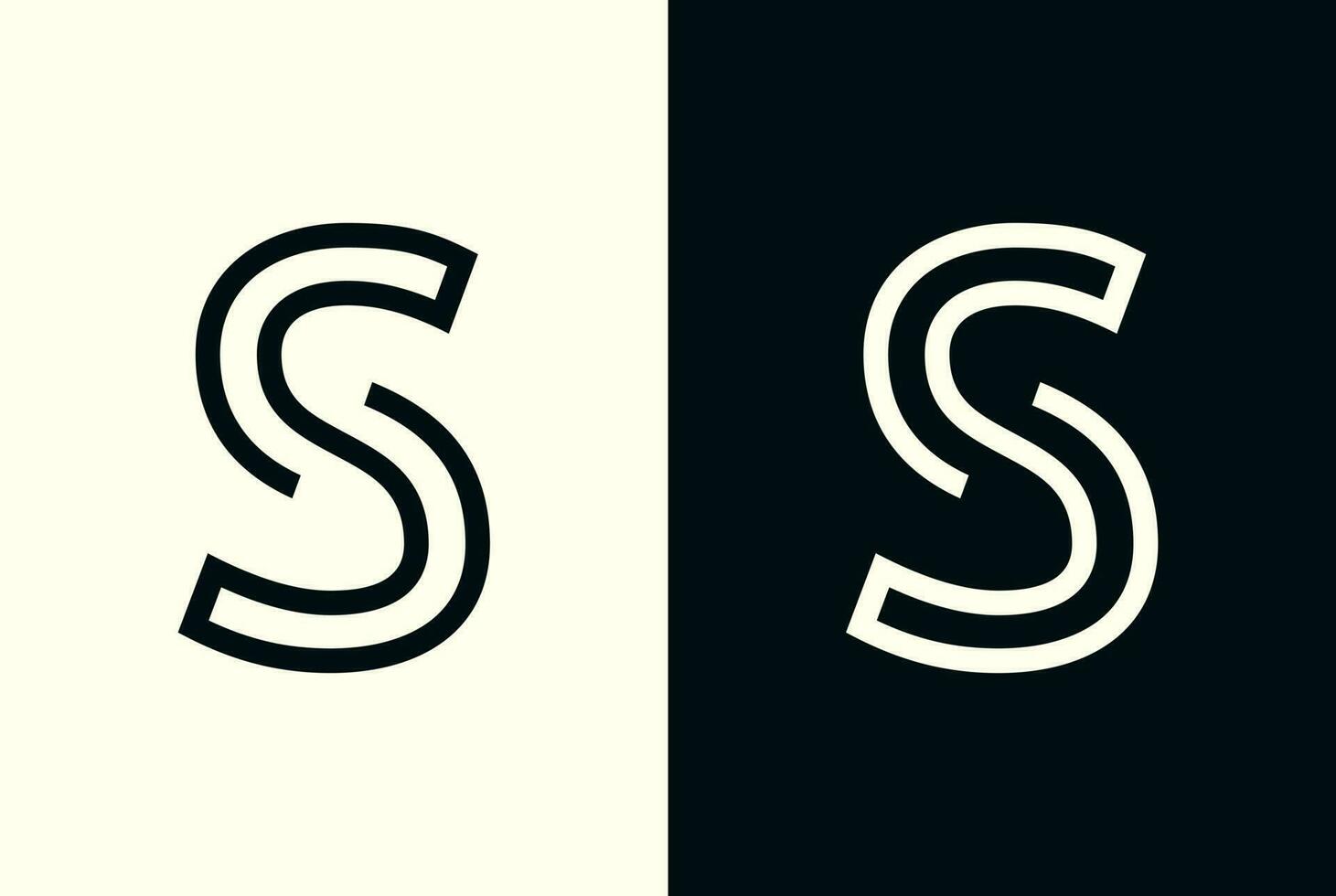 abstract Initial letter S logo vector