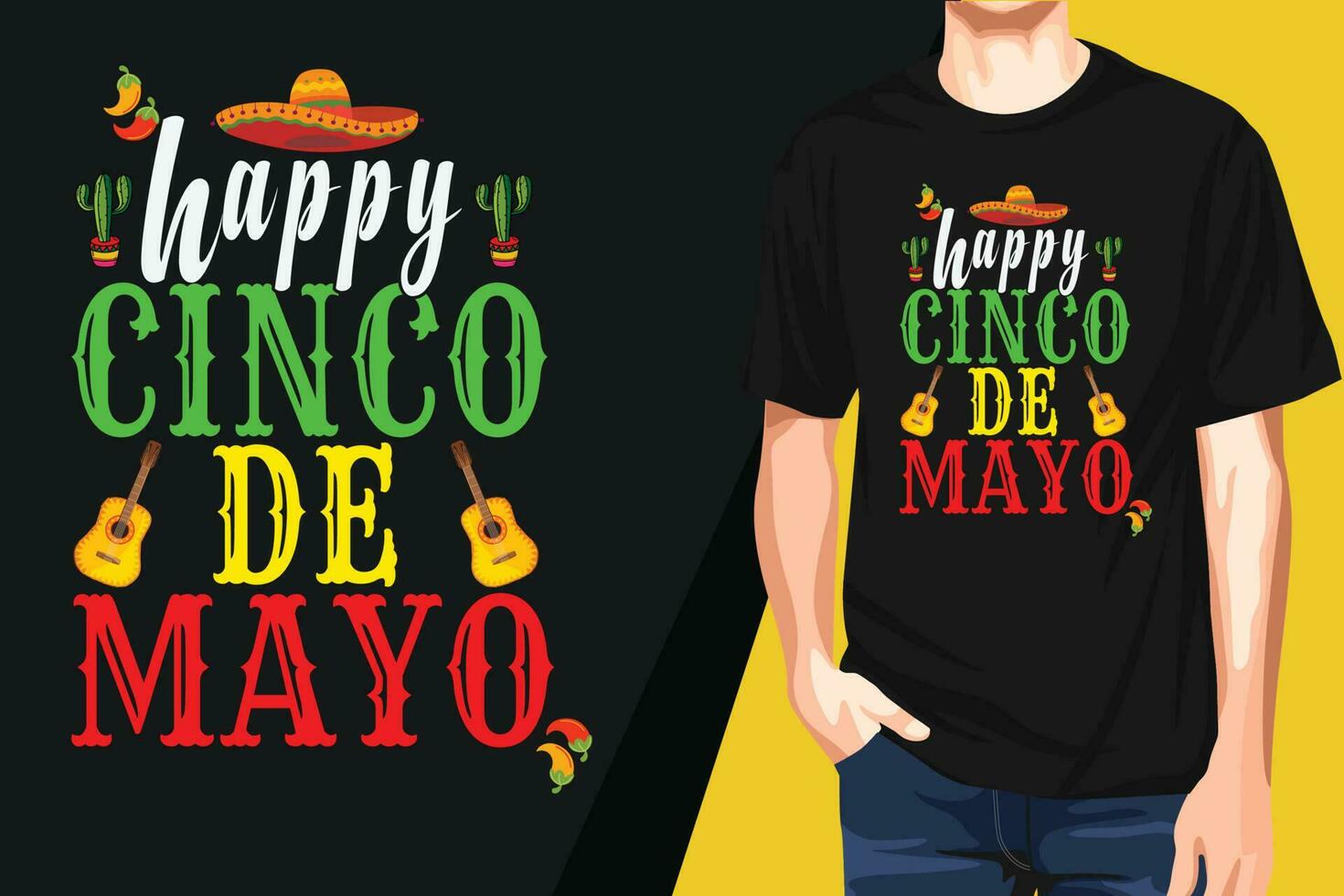 Cinco De Mayo T shirt Design, Or Mexican Festive T shirt Design vector