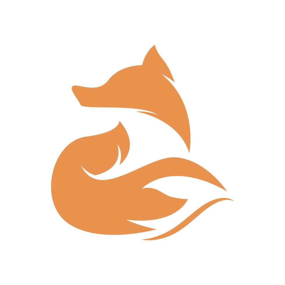 Fox icon logo design vector