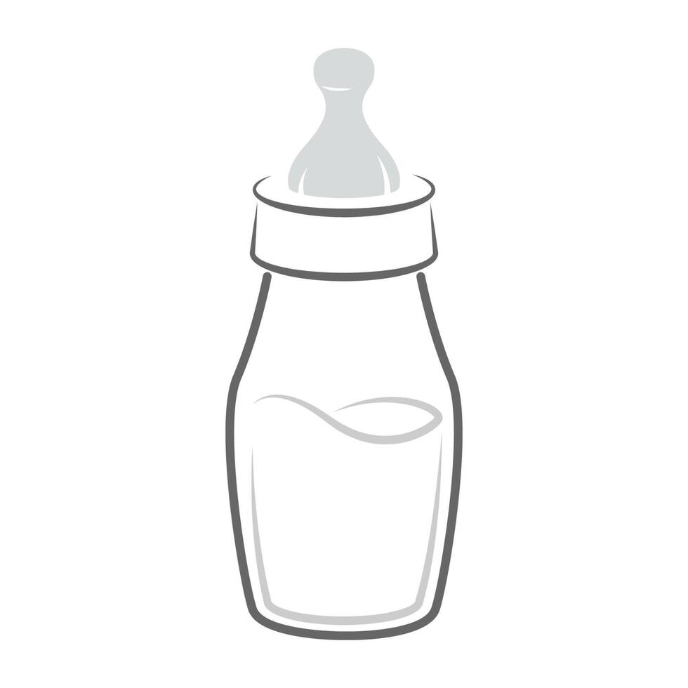 chupete Leche botella icono diseño vector