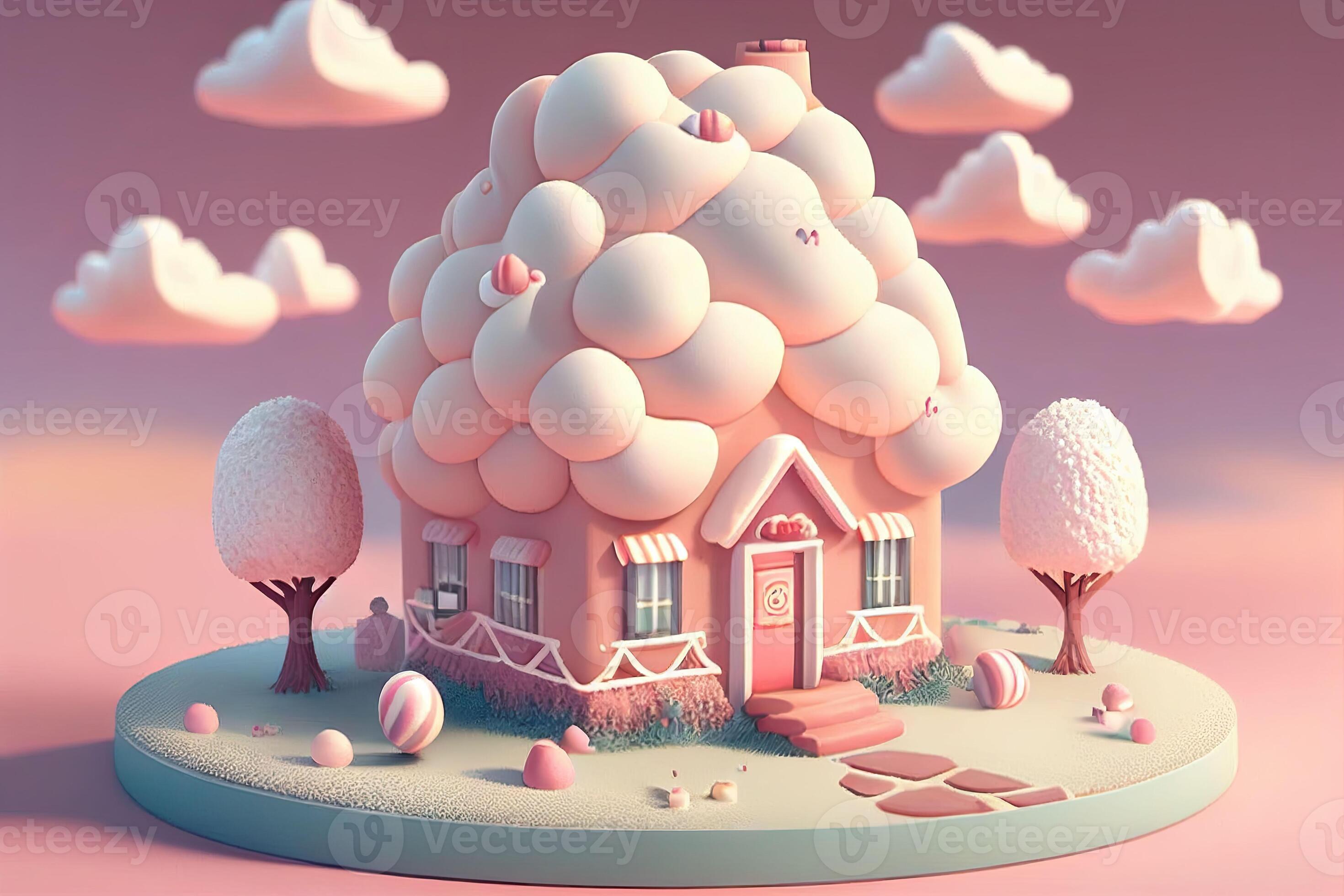 Premium AI Image  Gumball House beautiful candyland sweets