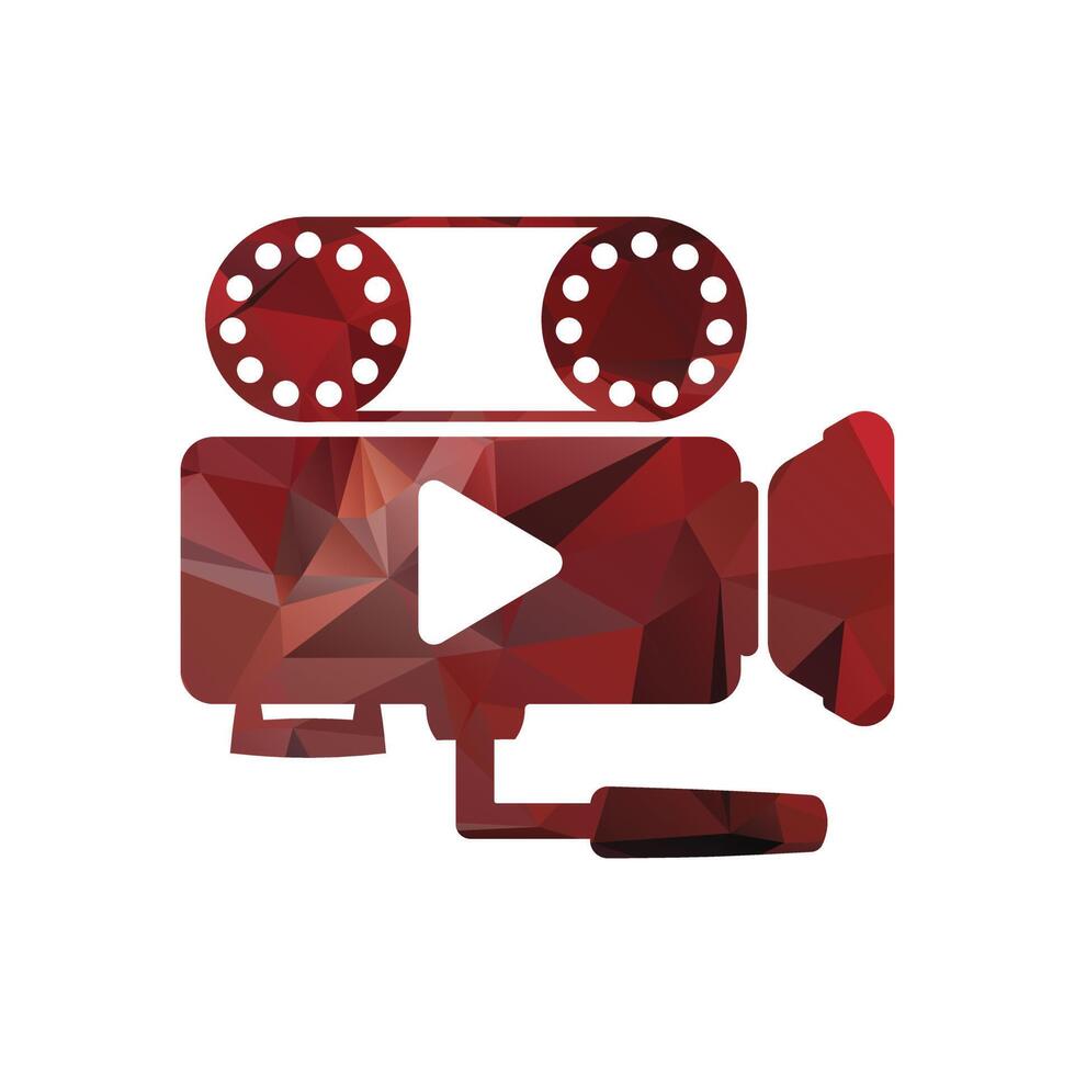Media camera play button icon video and film recoding camera vector illustration.