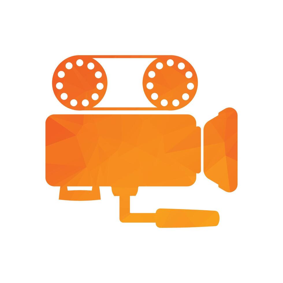 Media camera and mike icon video camera vector movie camera illustration.