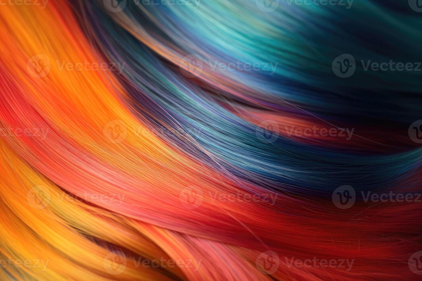 Beautiful rainbow hair background. Healthy smooth shiny hair. photo