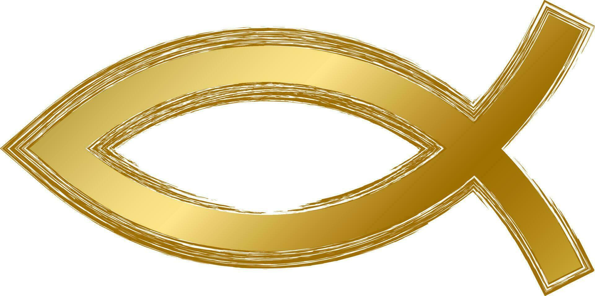 Grunge Gold Religion Ichthys Mystical Symbol 23786414 Vector Art at Vecteezy
