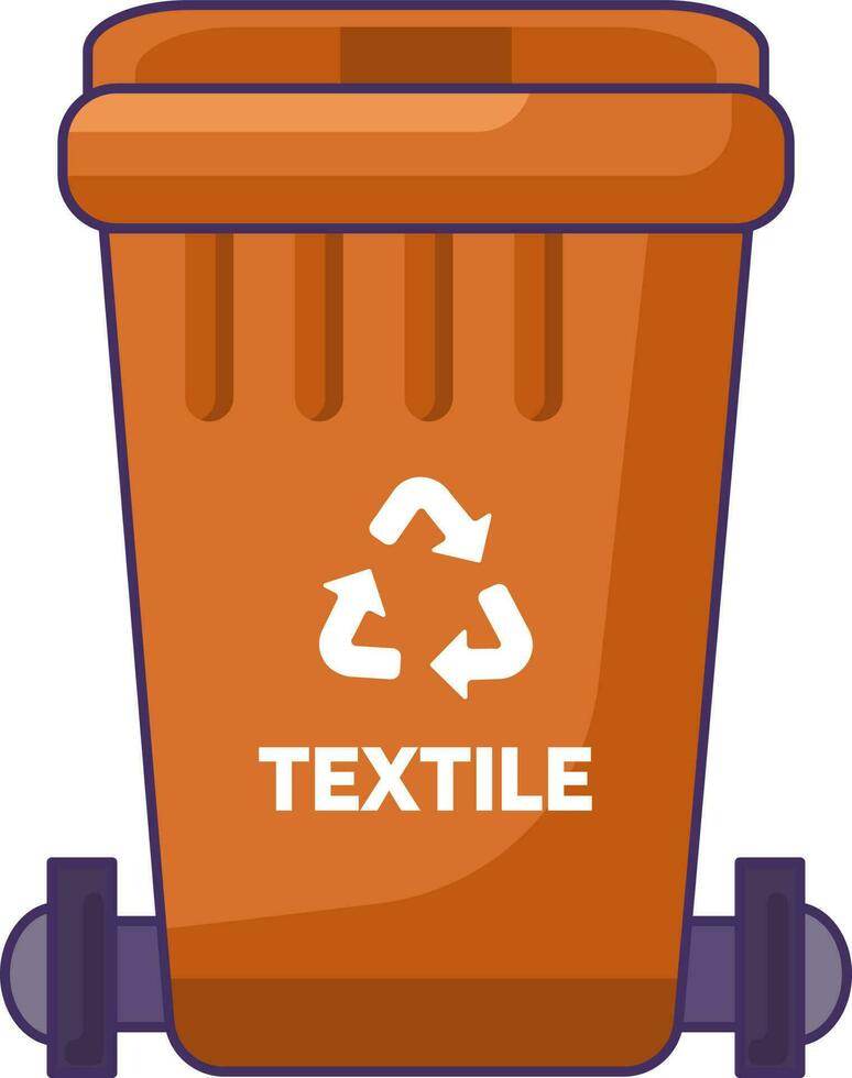 Closed Transportable Textile Waste Container vector