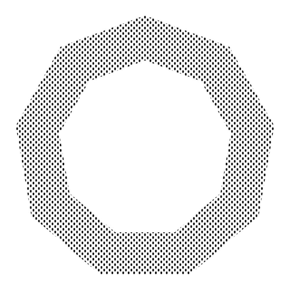 Geometric Doted Polygon Frame Template vector