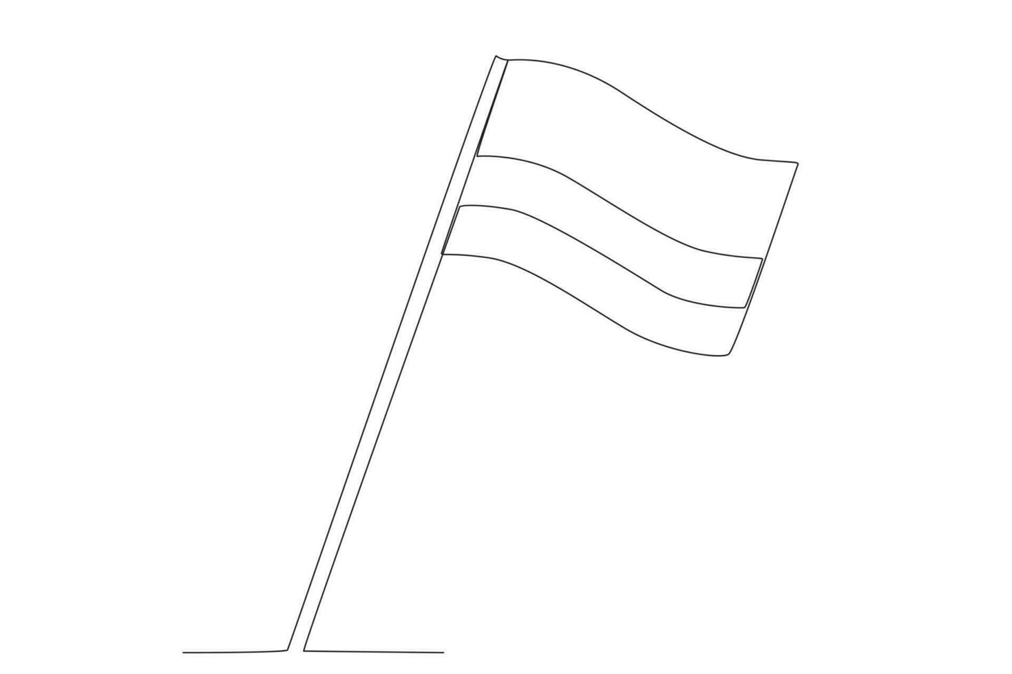 A Columbia flag flutters on the pole vector