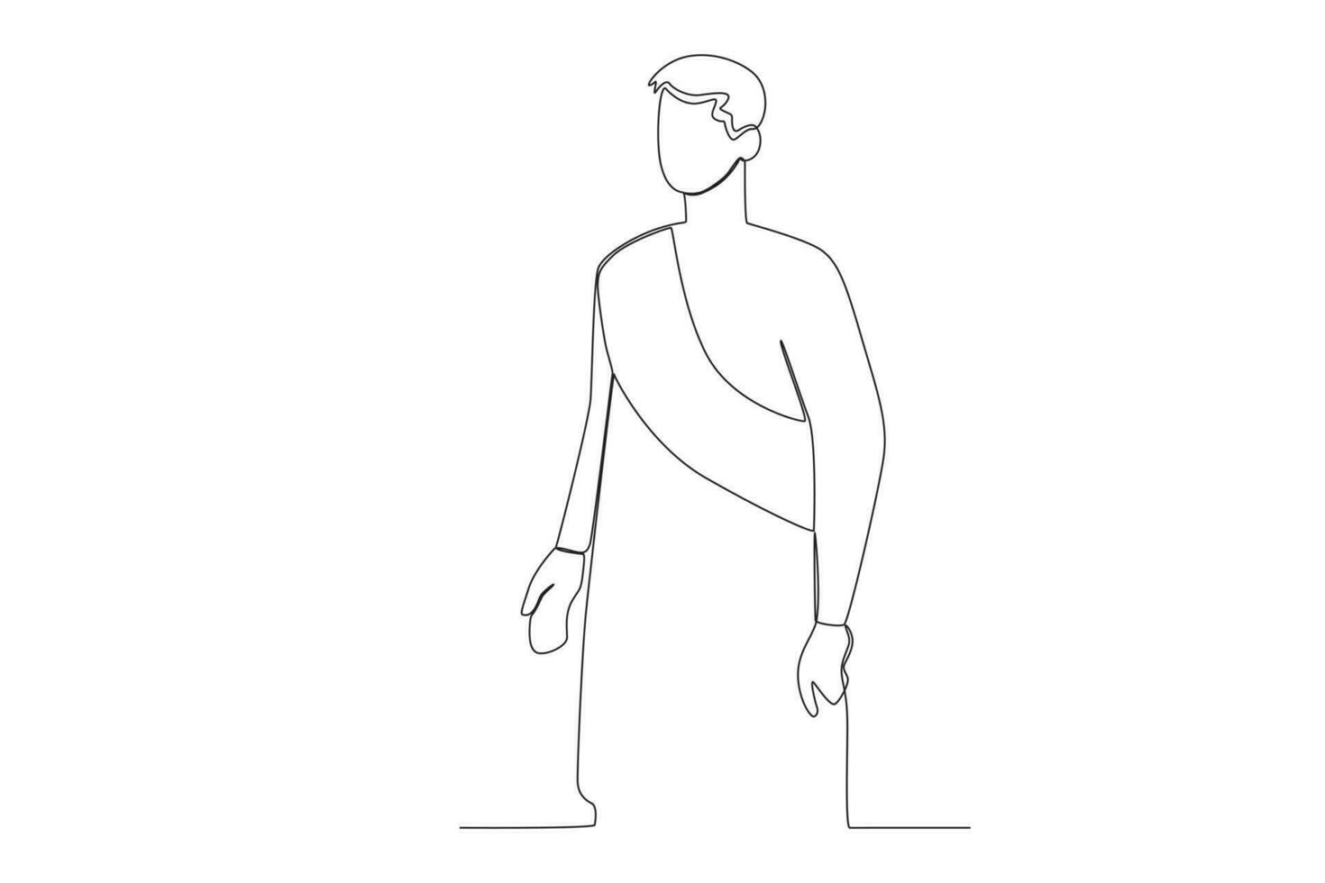 A pilgrim wearing haj clothes vector