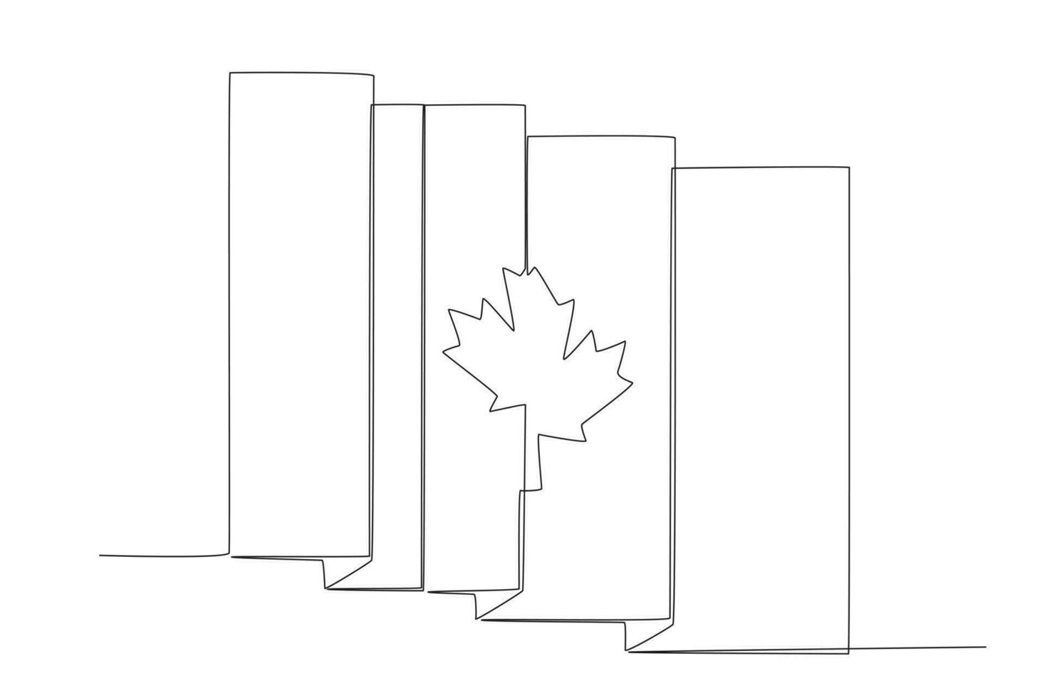 un canadiense símbolo en un escalera vector