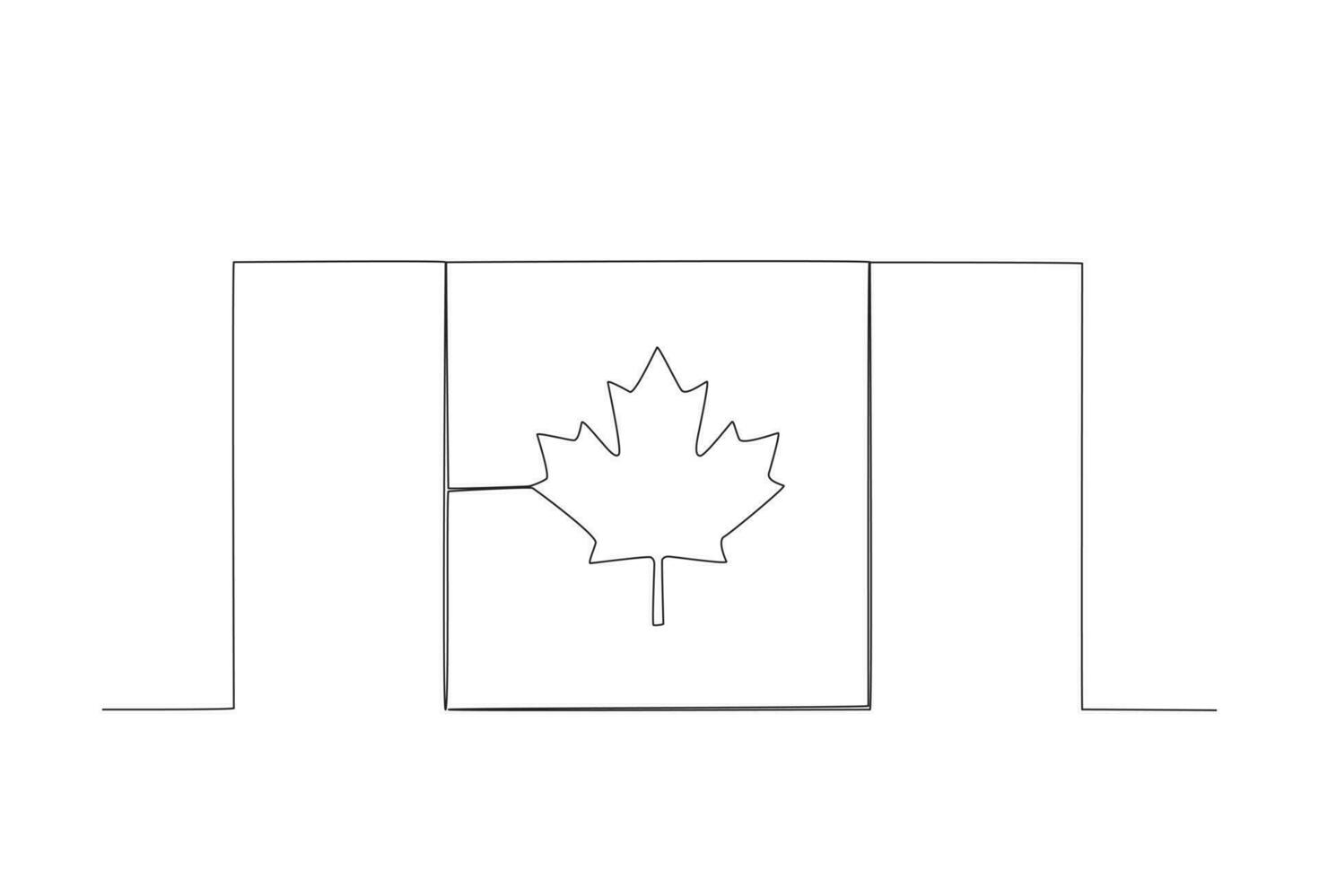 A Canadian flag with a maple leaf symbol vector